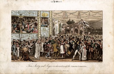 توم وجيري ولوجيك في الكرنفال الكبير 1821 بواسطة جورج كروكشانك