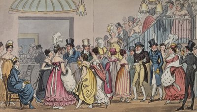 توم وجيري في الصالون في كوفنت غاردن ، من Life in London بقلم بيرس إيجان ، 1821 (ألوان مائية) بواسطة جورج كروكشانك