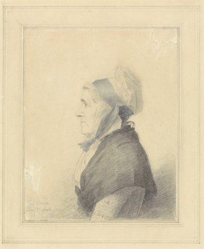 صورة لسيدة مسنة ، 1796 (جرافيت ، حبر ومرحاض على ورق) بواسطة جورج دانس