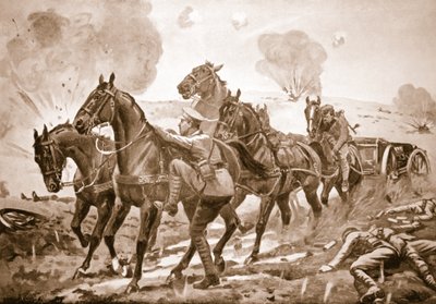 يحل Lance-Corporal Holmes مكان السائق الجريح ويساعد في دفع مسدس للخروج من العمل تحت نيران كثيفة بواسطة جورج درفيل رولاندسون