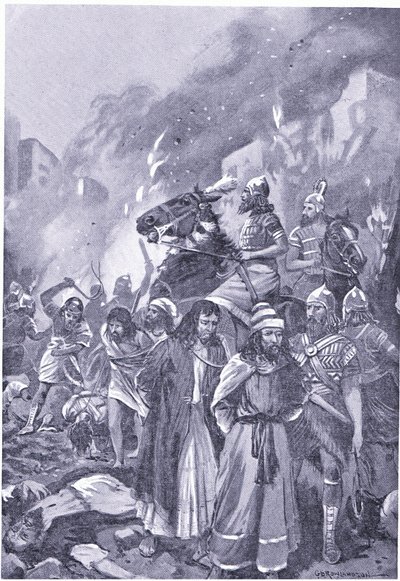 تدمير صيدا على يد اسر حدون بواسطة جورج درفيل رولاندسون
