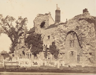 بقايا كنيسة الدير ، بوري سانت إدموندز ، 1857. بواسطة جورج داونز