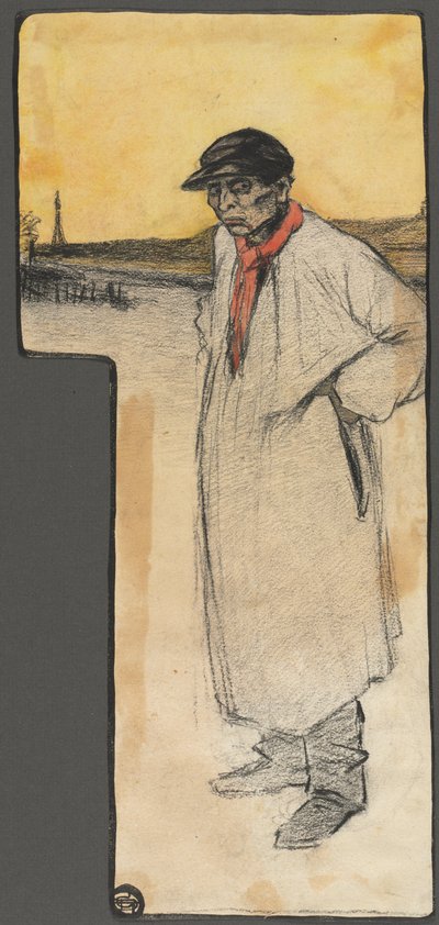 تصميم لتوضيح كتاب ، شخصية ذكر واقف ، بعد عام 1901. بواسطة جورج دوبوي