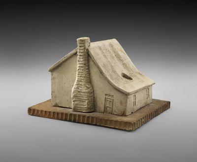 Log Cabin Inkwell ، ج. 1900 (خزف) بواسطة جورج إي