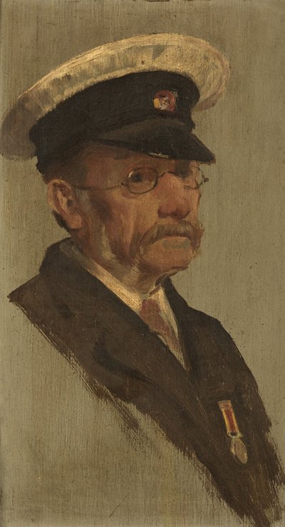 صورة لـ TS Brooks ، RMLI ، ج. 1920 (زيت على لوح) بواسطة جورج إدموند بتلر