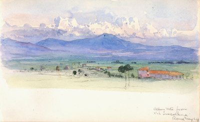 جبال ألبان من طريق توسكولانا ، روما ، 1900. بواسطة جورج إلبرت بور