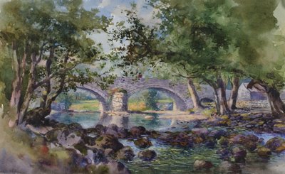 الجسر القديم بالقرب من Bettws-y-Coed ، شمال ويلز ، 1899. بواسطة جورج إلبرت بور