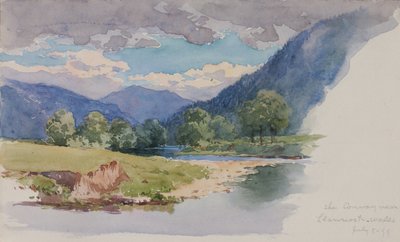 The Conway ، بالقرب من Llanrwst ، ويلز ، 1899. بواسطة جورج إلبرت بور
