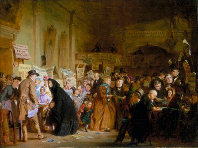 انتخاب يتيم رضيع في لندن تافيرن. "استطلاع '' ، 1865 بواسطة جورج الجار هيكس