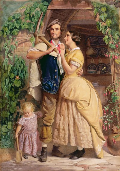 The Sinews of Old England، 1857 (مرحاض وجسم ملون باللثة العربية على الورق) بواسطة جورج الجار هيكس