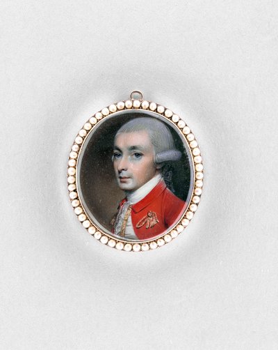 Portrait of a man, c.1775 (watercolor on ivory بواسطة جورج انجلهارت