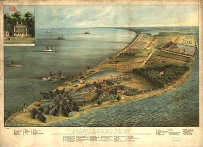 Point Lookout ، Md. View of Hammond Genl. مستشفى وجنرال الولايات المتحدة. مستودع لأسرى الحرب بواسطة جورج ايفرت