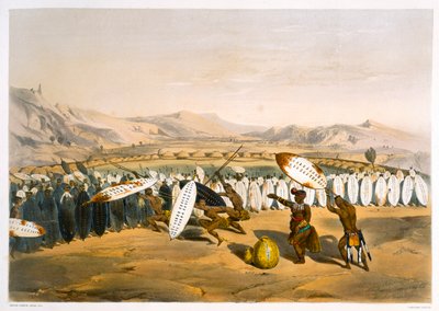 Umpanda يستعرض قواته في Nonduengi ، 1849 بواسطة جورج فرينش انجاس