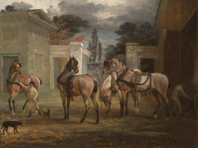 أربعة خيول روان مع اثنين من العرسان ، 1792 بواسطة جورج جارارد