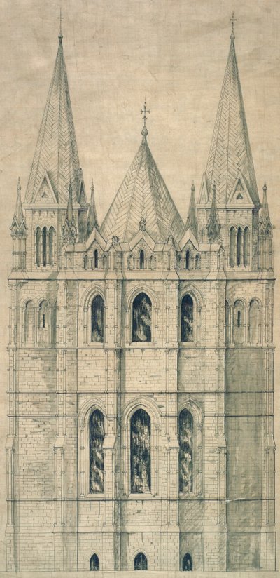Elevation, c.1860 (paper) بواسطة جورج جيلبرت سكوت