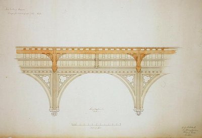 New College Oxford: تصميم لسقف القاعة الجديدة بواسطة جورج جيلبرت سكوت