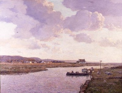 Rhyl Estuary ، شمال ويلز (زيت على قماش) بواسطة جورج جراهام