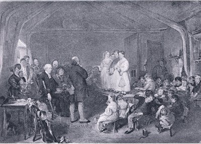 التعليم المسيحي في غرفة المدرسة ، من مجلة Art 1893 ، Cassell and Company ، 1893 بواسطة جورج هارفي