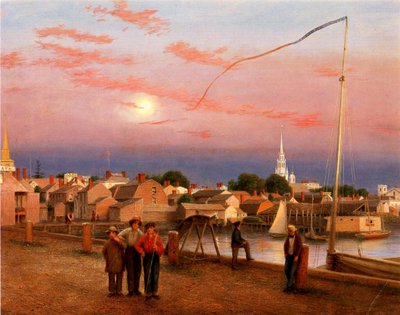 نيوبورت ، نهاية اليوم ، 1851 (زيت على ورق على قماش) بواسطة جورج هارفي