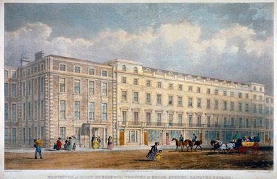 منظر لثمانية منازل في شارع بروك ، وستمنستر ، لندن ، c1840 بواسطة جورج هوكينز