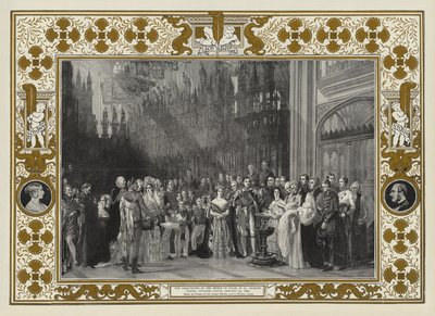 تعميد أمير ويلز في كنيسة سانت جورج ، قلعة وندسور ، 25 يناير 1842 بواسطة جورج هايتر