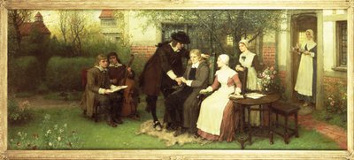 أندرو مارفيل (1621-1678) يزور صديقه جون ميلتون (1608-74) بواسطة جورج هنري بوجتون