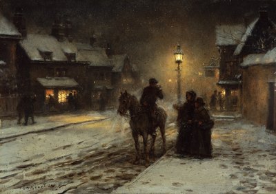 مساء الشتاء (زيت على لوح) بواسطة جورج هنري بوجتون