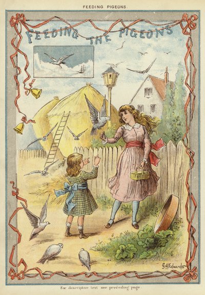 تغذية الحمام (كروموليثو) بواسطة جورج هنري إدواردز