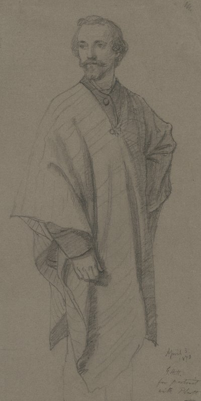 صورة شخصية ، 1870 (جرافيت على ورق نسج بني) بواسطة قاعة جورج هنري