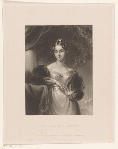 Portret van Maria Anne Ashley The Hon. السيدة أشلي (العنوان على الكائن) بواسطة توماس لورانس