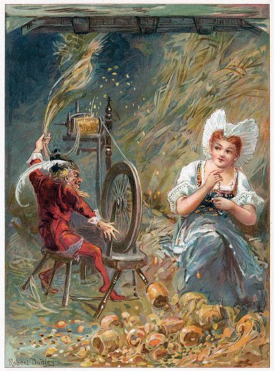Rumpelstiltskin الغزل ، رسم توضيحي من `` Once Upon a Time 
