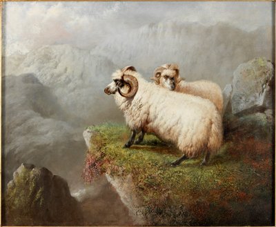 خروف على حافة الهاوية ، c.1865-68 بواسطة جورج هيبر