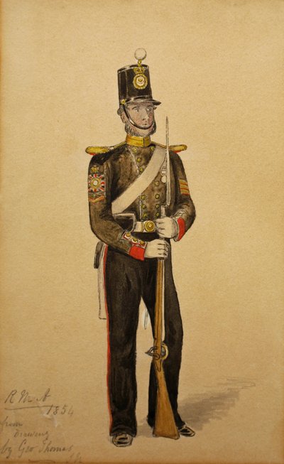 رقيب مدفعية البحرية الملكية ، 1854 (مرحاض على ورق) بواسطة جورج هاوسمان توماس
