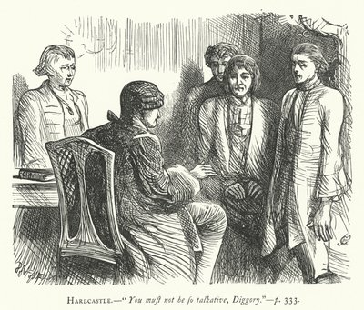 رسم توضيحي لـ She Stoops to Conquer (نقش) بواسطة جورج جون بينويل