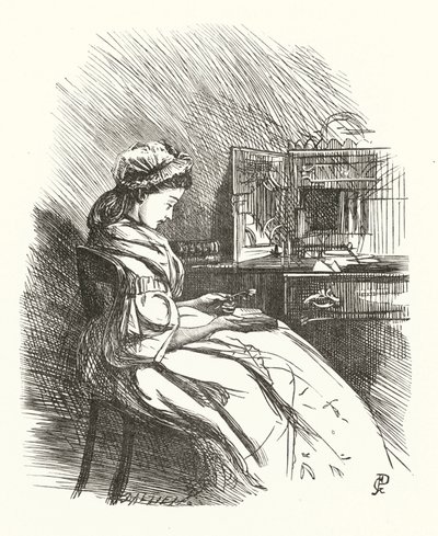 رسم توضيحي لـ Stanzas على امرأة (طباعة) بواسطة جورج جون بينويل