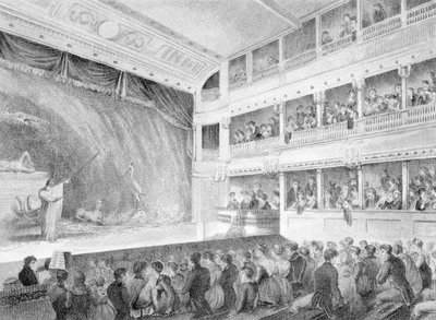 داخل المسرح الصغير ، هايماركت في لندن ، 1815 بواسطة جورج جونز