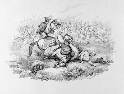 معركة واترلو التي لا تنسى - الوضع الخطير للمارشال بلوخر في معركة ليغني ، 1815؟ بواسطة جورج جونز