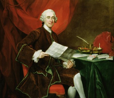 روبرت دارسي (1718-1778) إيرل هولدرنس الرابع (زيت على قماش) (تنظيف مسبق) بواسطة جورج نابتون