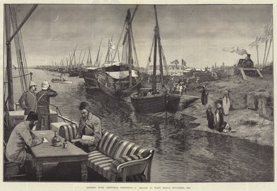 إرسال منزل تحيات عيد الميلاد ، رسم تخطيطي في وادي حلفا ، نوفمبر 1884 بواسطة جورج ل. سيمور