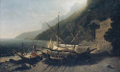 منظر في أمالفي ، خليج ساليرنو ، 1857. بواسطة جورج لورينج براون