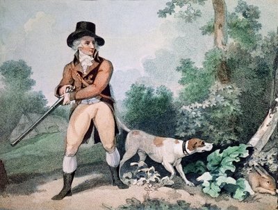 Hare Shooting محفورة بواسطة C. Cotton (نقش حاد) بواسطة جورج مورلاند
