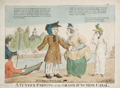 فراق عطاء في قناة جراند جانكشن ، نقشها روبرتس ، 1810 (النقش الملون باليد) بواسطة جورج موتارد وودوارد