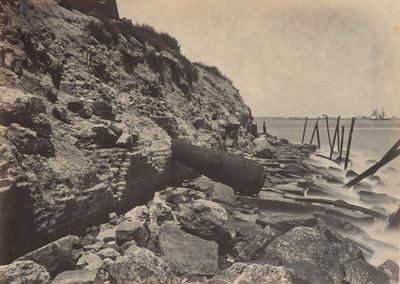 منظر خارجي لـ Fort Sumpter ، ستينيات القرن التاسع عشر. بواسطة جورج إن بارنارد