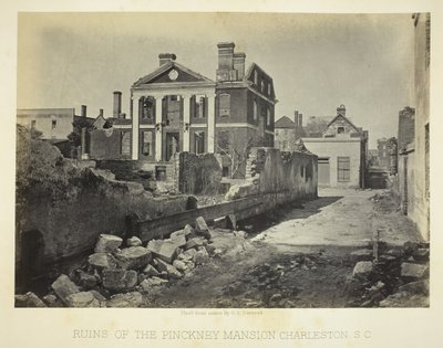 أنقاض قصر بينكني ، تشارلستون ، ساوث كارولينا ، 1865. بواسطة جورج إن بارنارد