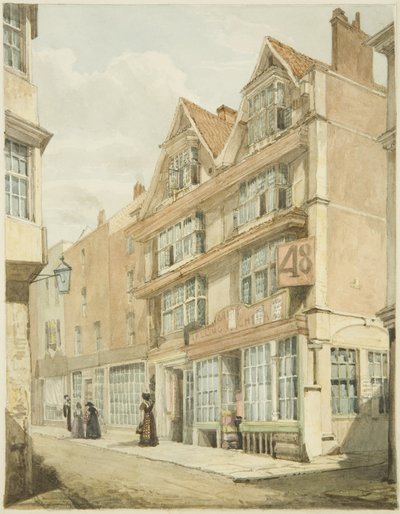 South Side, Wine Street (pencil & watercolor on paper) بواسطة جورج أورليانز ديلاموت