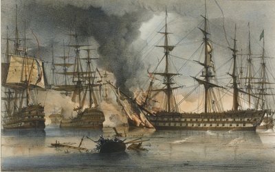 معركة نافارينو البحرية في 20 أكتوبر 1827 بواسطة جورج فيليب رايناجل