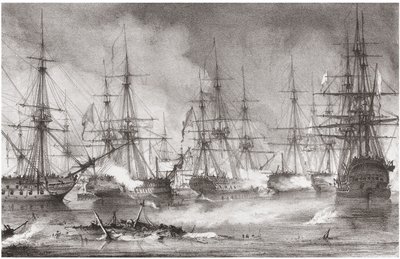 معركة نافارينو البحرية في 20 أكتوبر 1827 ، 1828 بواسطة جورج فيليب رايناجل