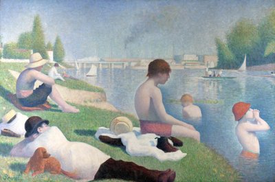 السباحون في Asnières Bathers في Asnières ، 1884 بواسطة جورج بيير سورات