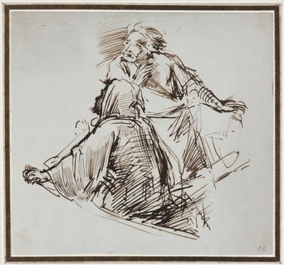 اثنان من الشخصيات الذكور ، ج. 1829. بواسطة جورج ريتشموند