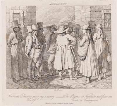Dandies ، Neumarket ، حوالي عام 1821 (حفر) بواسطة جورج روبرت لويس